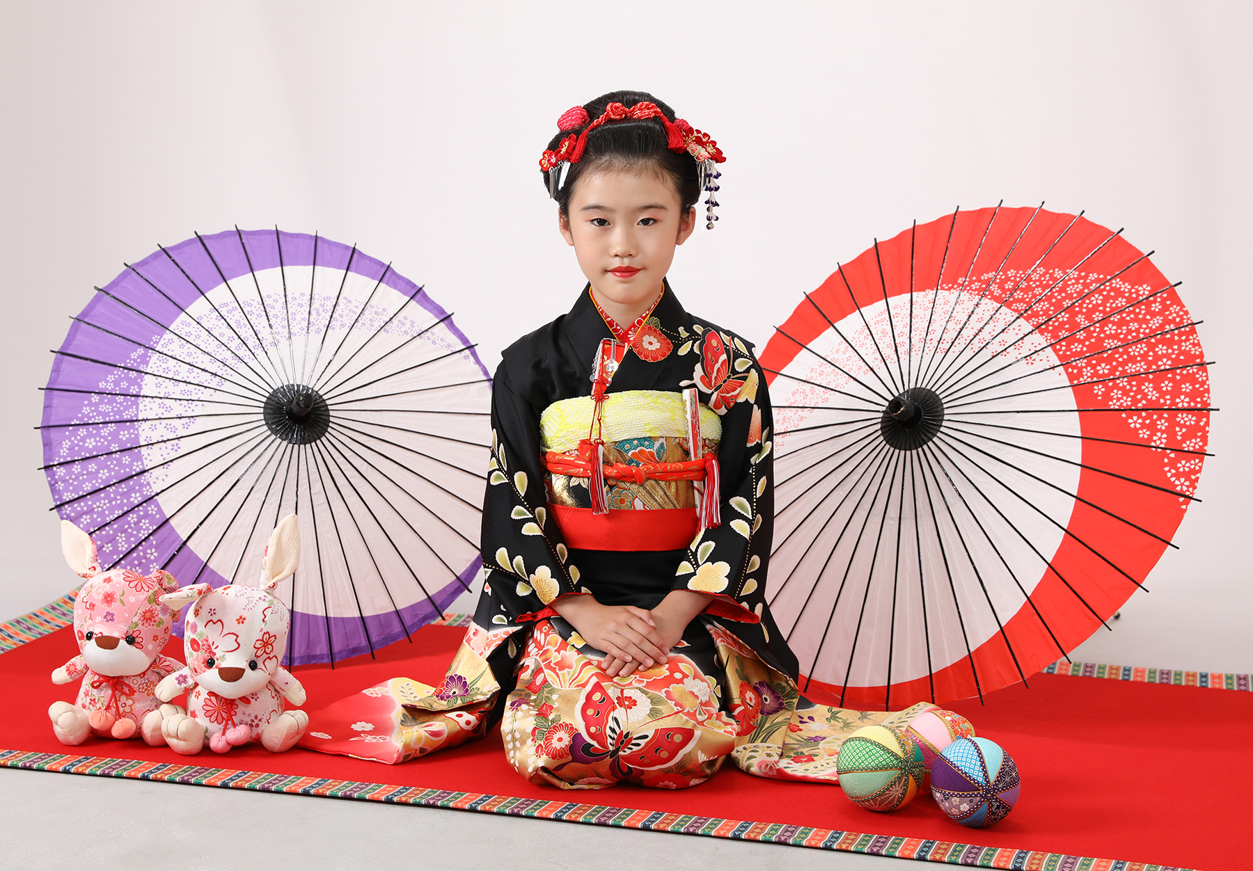 黒の着物で大人可愛く(*´ω｀*)七五三記念撮影✨｜成城こそでや