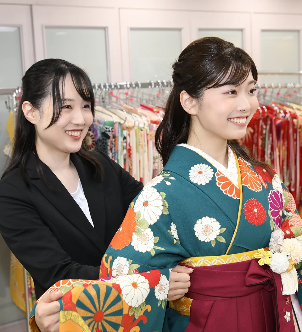 卒業袴のお客様への接客